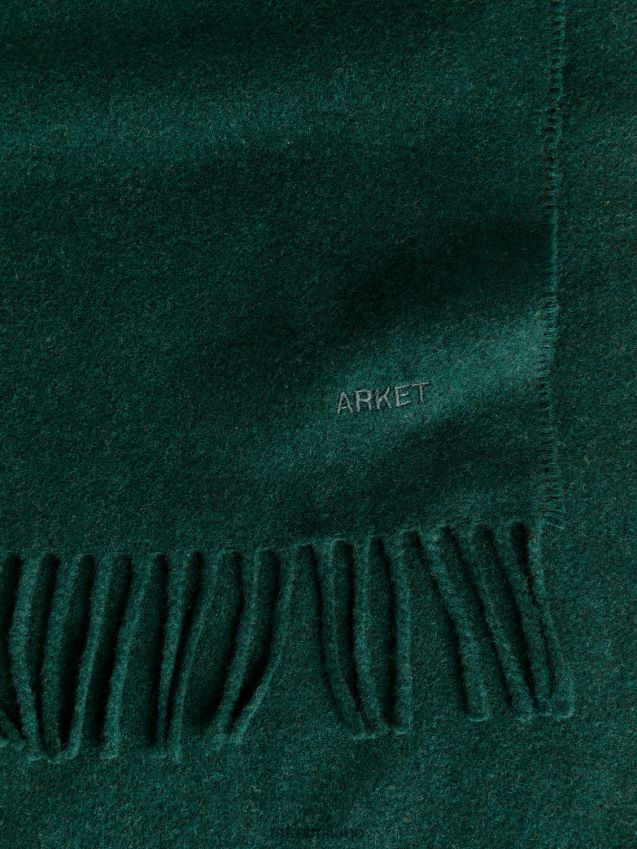 Accessori esso ARKET uomini sciarpa di cashmere intrecciata verde scuro 6F0F6L1314