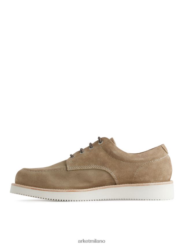 calzature esso ARKET uomini derby in camoscio-vibram beige 6F0F6L1274