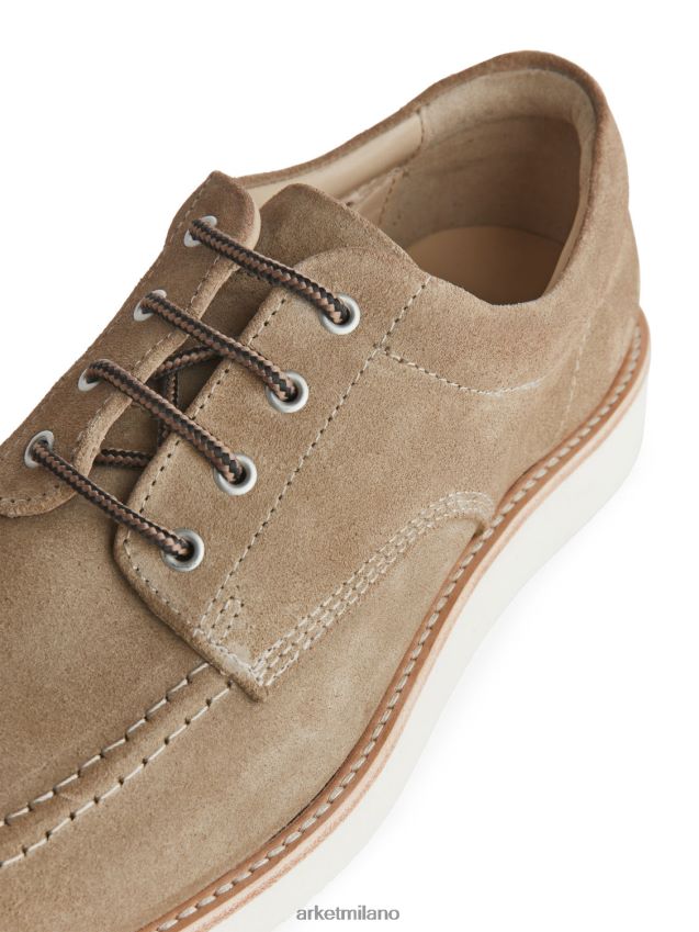 calzature esso ARKET uomini derby in camoscio-vibram beige 6F0F6L1274