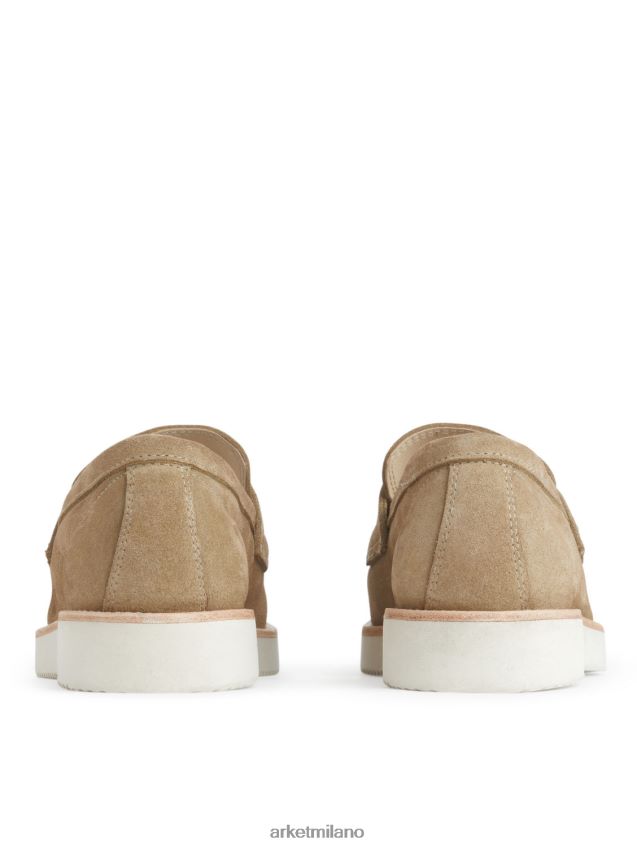 calzature esso ARKET uomini mocassini in camoscio-vibram beige 6F0F6L1275