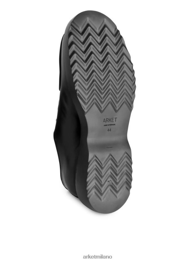 calzature esso ARKET uomini scarpe derby in pelle nero 6F0F6L1276