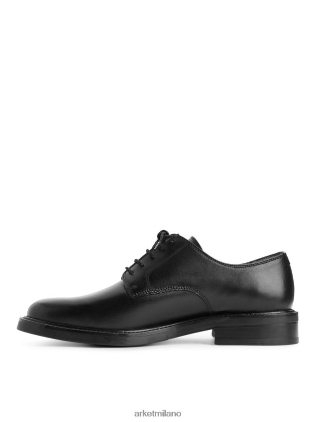 calzature esso ARKET uomini scarpe derby in pelle nero 6F0F6L1281
