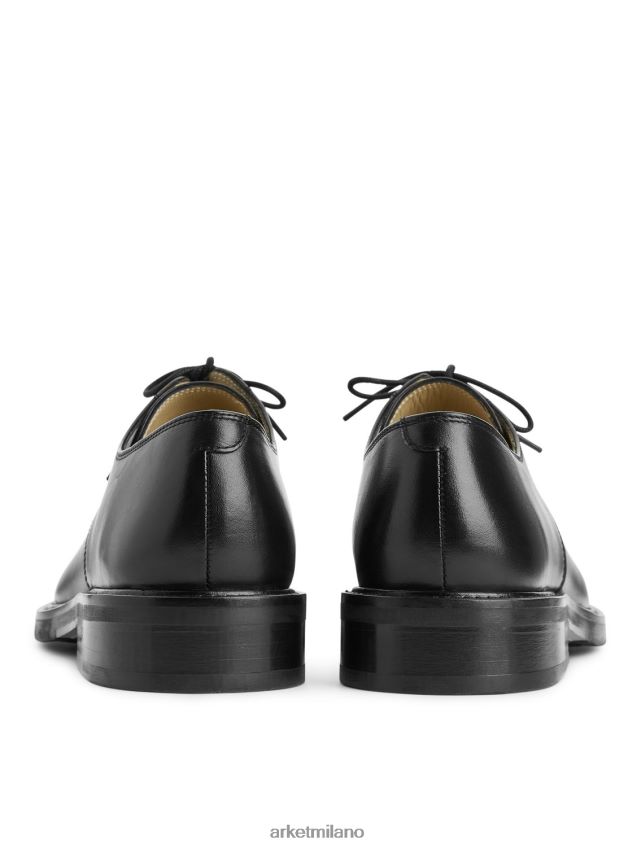 calzature esso ARKET uomini scarpe derby in pelle nero 6F0F6L1281