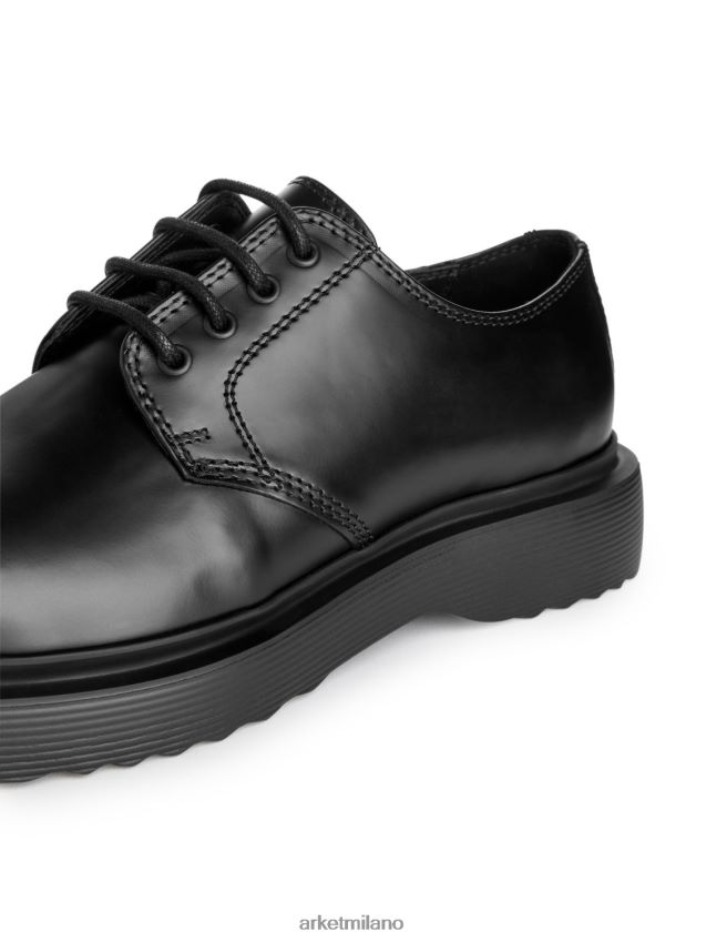 calzature esso ARKET uomini scarpe derby in pelle spessa nero 6F0F6L1279