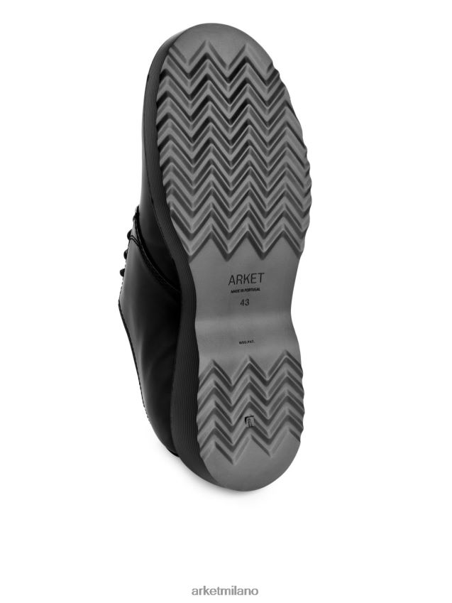 calzature esso ARKET uomini scarpe derby in pelle spessa nero 6F0F6L1279