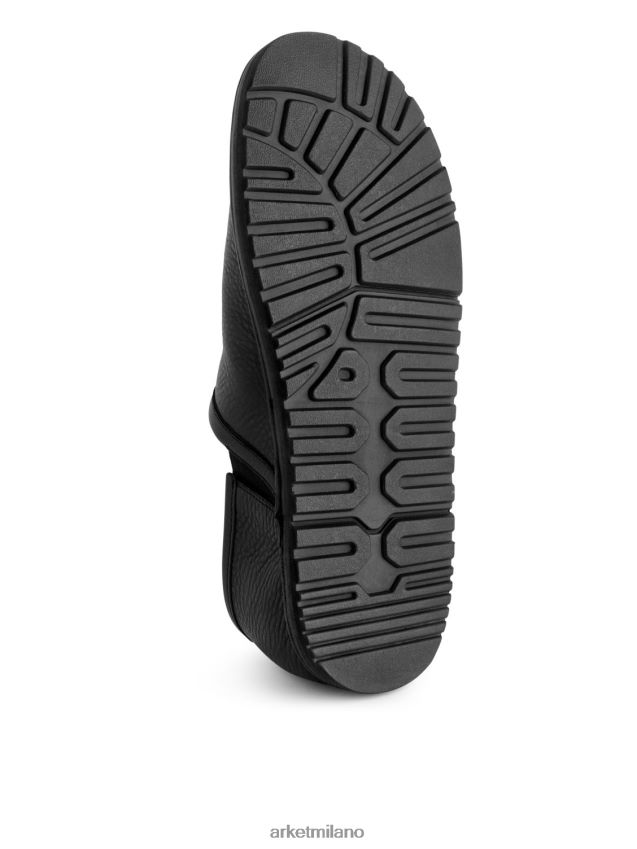 calzature esso ARKET uomini scarpe slip-on in pelle nero 6F0F6L1273