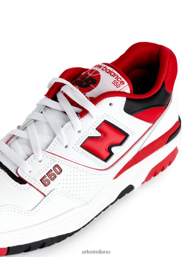calzature esso ARKET uomini scarpe da ginnastica new balance 550 bianco/rosso/nero 6F0F6L1267
