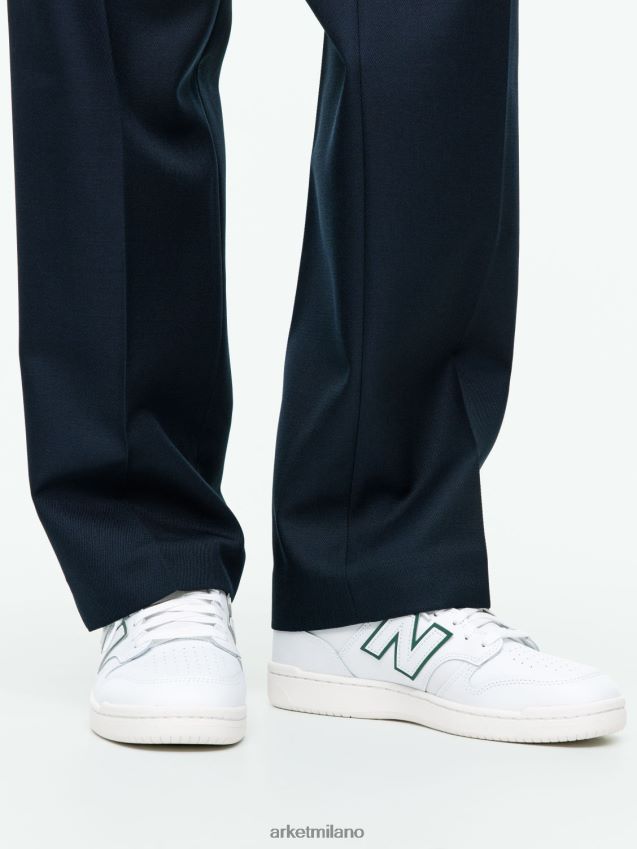 calzature esso ARKET uomini scarpe da ginnastica new balance bb480 verde/bianco 6F0F6L1260