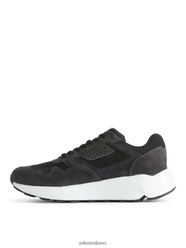 calzature esso ARKET uomini scarpe da ginnastica tritone nero 6F0F6L1259