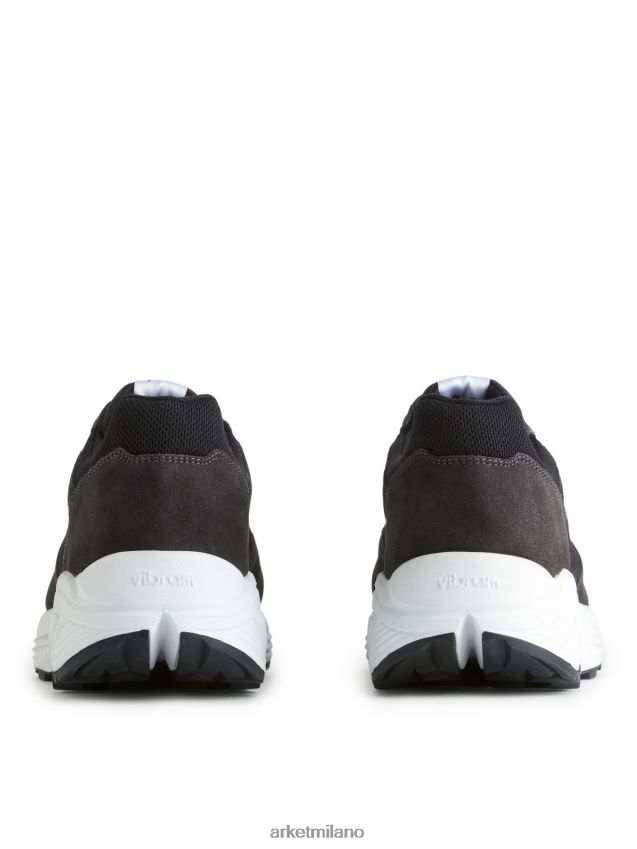 calzature esso ARKET uomini scarpe da ginnastica tritone nero 6F0F6L1259