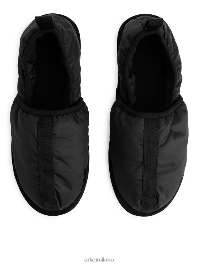 calzature esso ARKET uomini pantofole imbottite nero 6F0F6L723