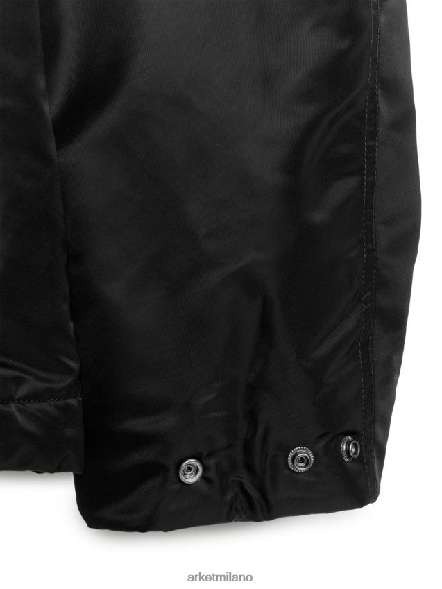 vestiario esso ARKET uomini giacca attiva con cappuccio nero 6F0F6L1166