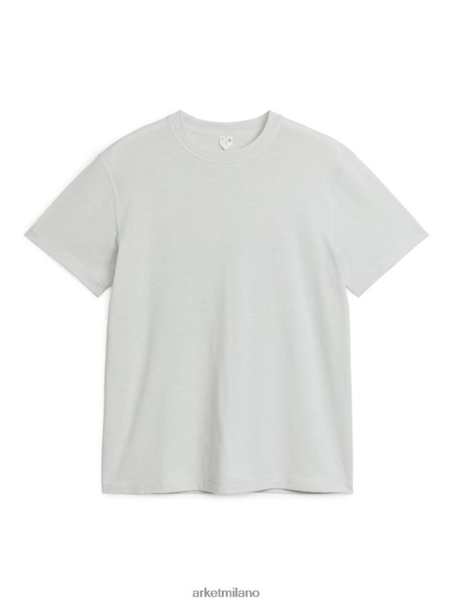 vestiario esso ARKET uomini maglietta leggera attiva grigio chiaro 6F0F6L1198