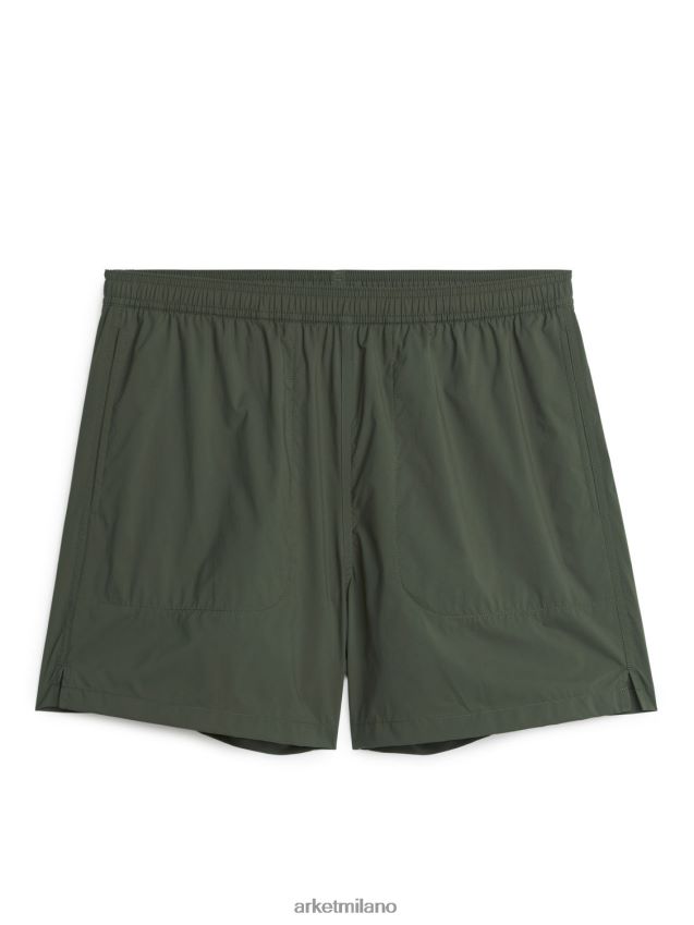 vestiario esso ARKET uomini pantaloncini elasticizzati attivi verde scuro 6F0F6L1213