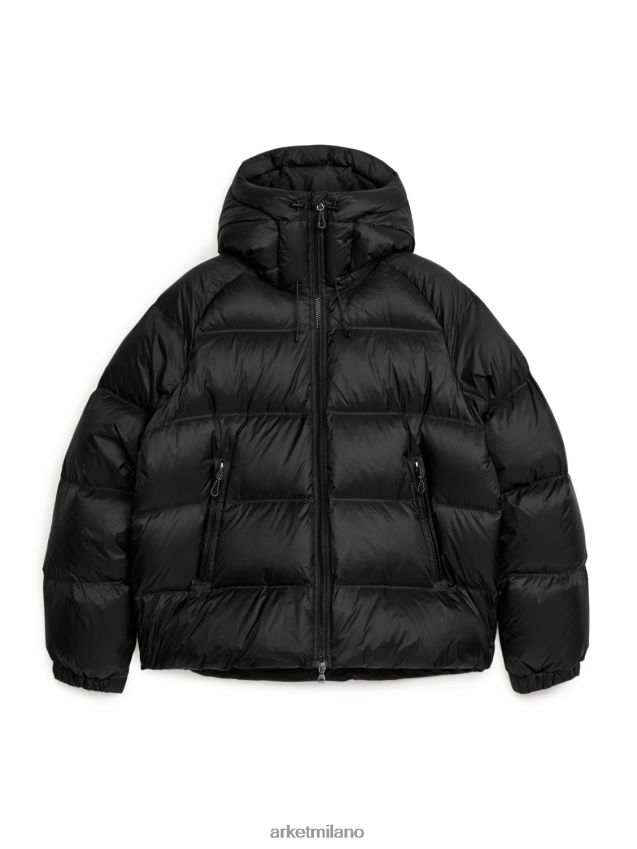 vestiario esso ARKET uomini piumino sportivo nero 6F0F6L1170