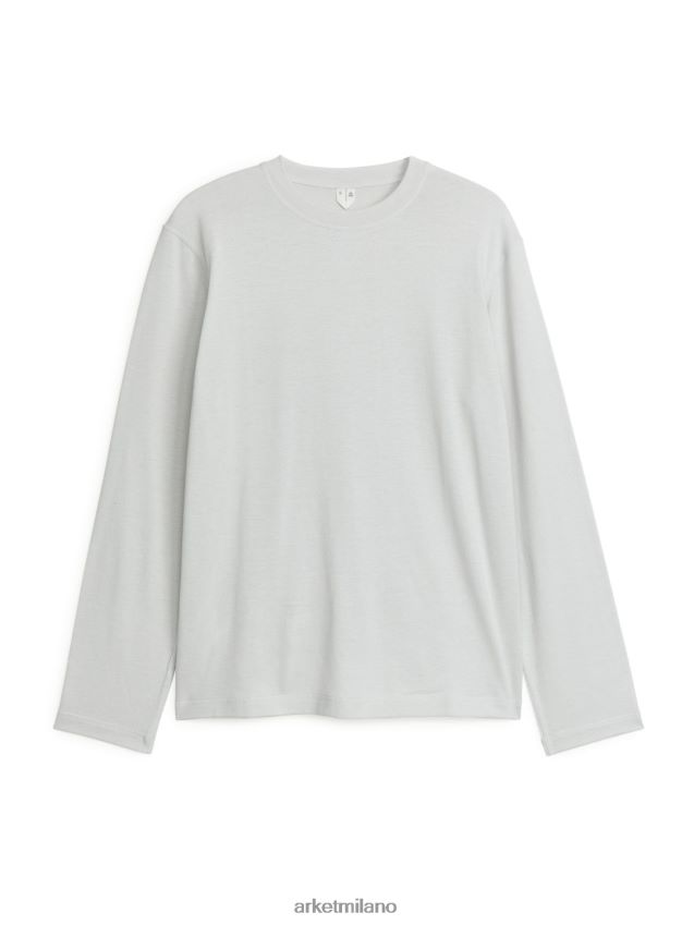 vestiario esso ARKET uomini top attivo a maniche lunghe grigio chiaro 6F0F6L1206