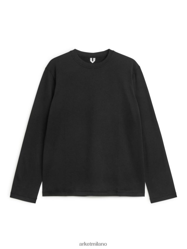 vestiario esso ARKET uomini top attivo a maniche lunghe nero 6F0F6L1204