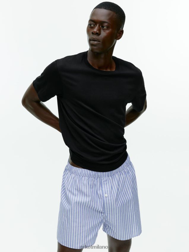 vestiario esso ARKET uomini boxer in cotone intrecciato, set da 2 a strisce blu 6F0F6L1228