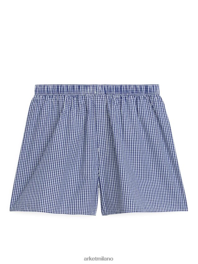 vestiario esso ARKET uomini boxer in cotone intrecciato, set da 2 blu scuro a quadretti 6F0F6L1230