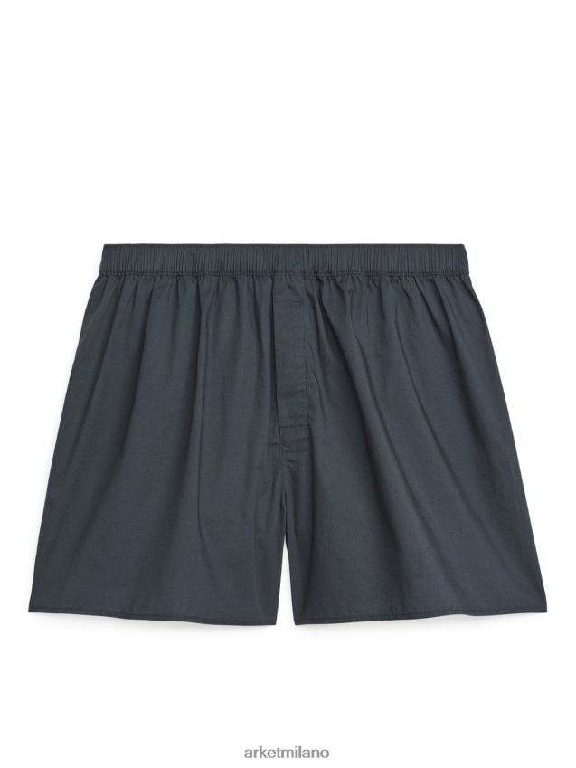 vestiario esso ARKET uomini boxer in cotone intrecciato, set da 2 blu scuro a quadretti 6F0F6L1230