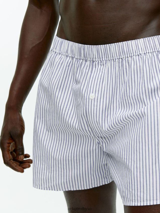 vestiario esso ARKET uomini boxer in cotone intrecciato, set da 2 blu scuro/righe 6F0F6L1232
