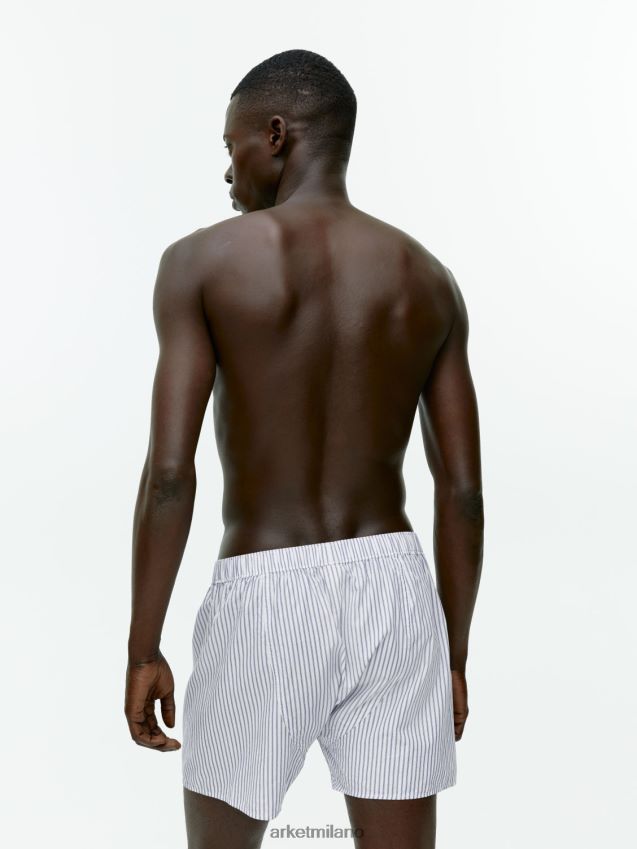 vestiario esso ARKET uomini boxer in cotone intrecciato, set da 2 blu scuro/righe 6F0F6L1232