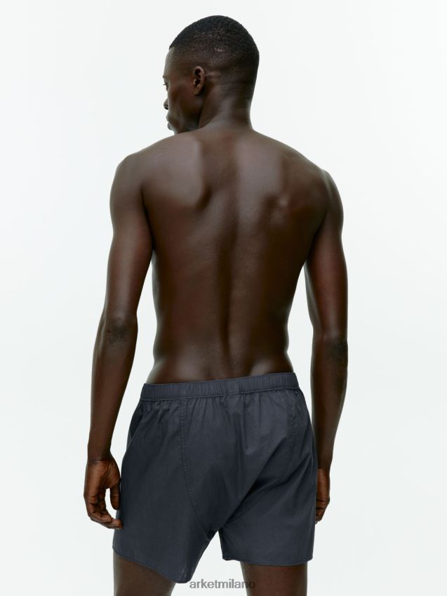 vestiario esso ARKET uomini boxer in cotone intrecciato, set da 2 blu scuro/righe 6F0F6L1232