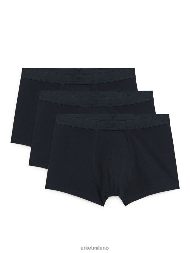 vestiario esso ARKET uomini boxer in cotone pima, set da 3 blu scuro 6F0F6L1224