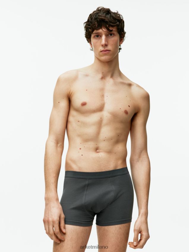vestiario esso ARKET uomini boxer in cotone pima, set da 3 grigio scuro 6F0F6L1231