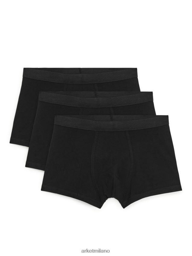 vestiario esso ARKET uomini boxer in cotone pima, set da 3 nero 6F0F6L1225