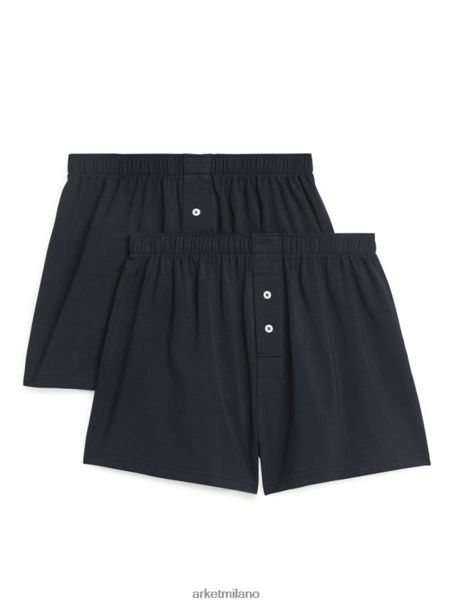 vestiario esso ARKET uomini boxer in jersey di cotone pima, set da 2 blu scuro 6F0F6L1233