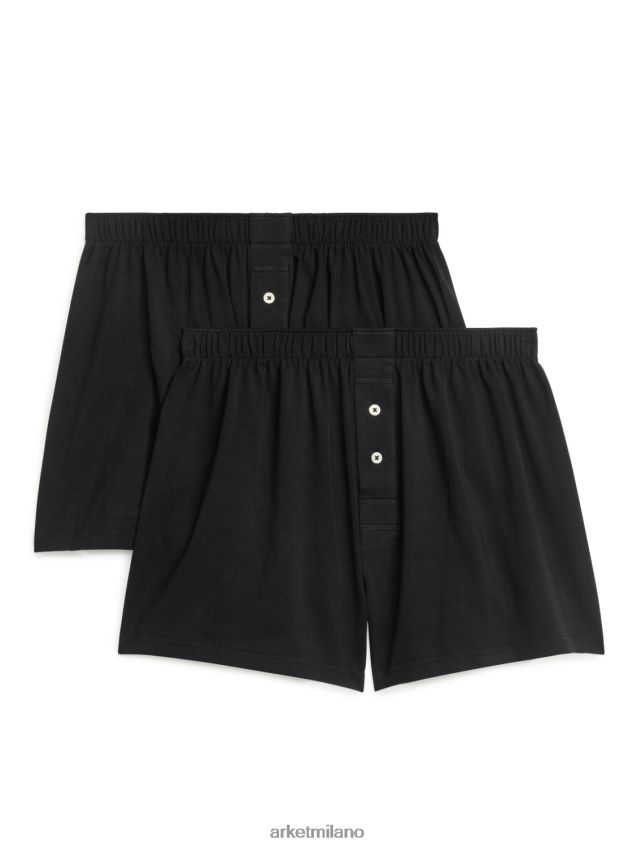 vestiario esso ARKET uomini boxer in jersey di cotone pima, set da 2 nero 6F0F6L1234
