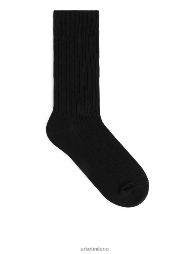 vestiario esso ARKET uomini Calzini in costina di cotone supima nero 6F0F6L1241