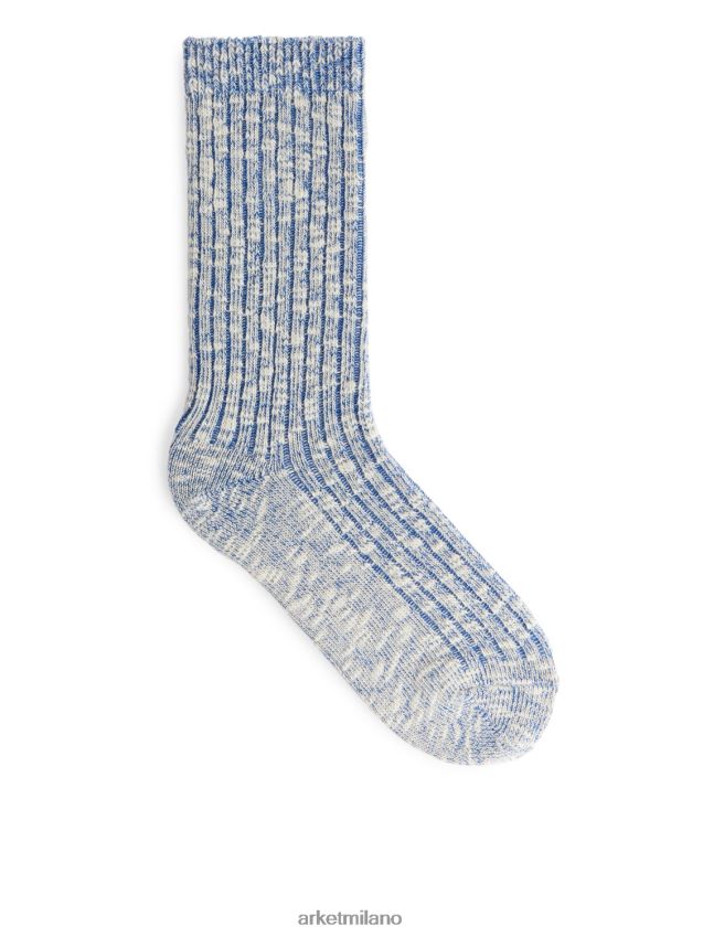 vestiario esso ARKET uomini calzini a maglia grossa blu melange 6F0F6L577
