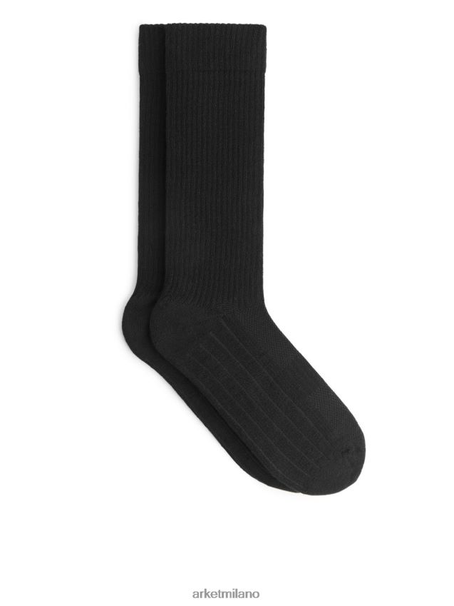 vestiario esso ARKET uomini set di 2 calzini sportivi a coste nero 6F0F6L1216