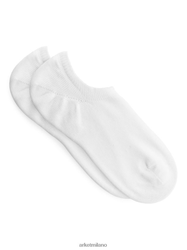 vestiario esso ARKET uomini set di calzini da sneaker da 2 paia bianco 6F0F6L576