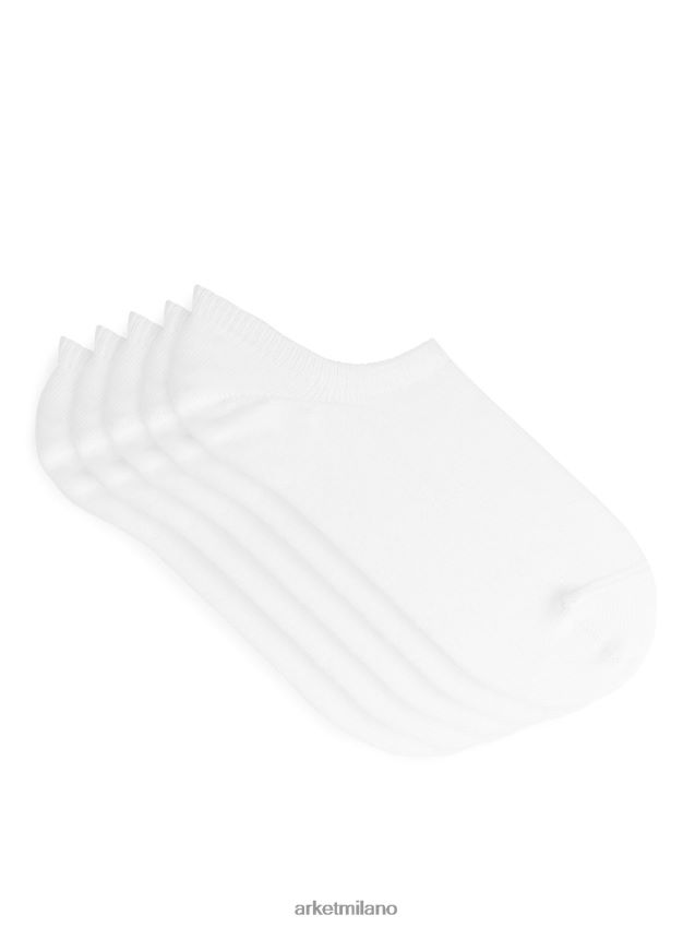 vestiario esso ARKET uomini set di calzini da sneaker da 5 paia bianco 6F0F6L573
