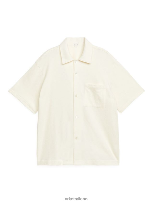vestiario esso ARKET uomini Maglia in jersey bouclé bianco 6F0F6L934