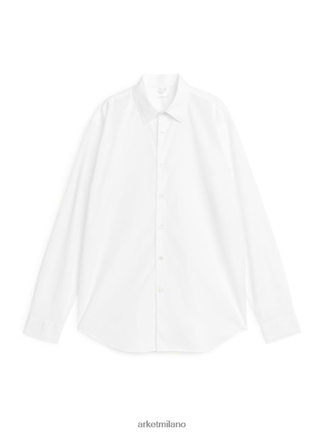 vestiario esso ARKET uomini camicia elegante in popeline bianco 6F0F6L966