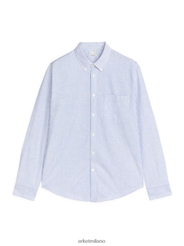 vestiario esso ARKET uomini camicia oxford blu/righe 6F0F6L973