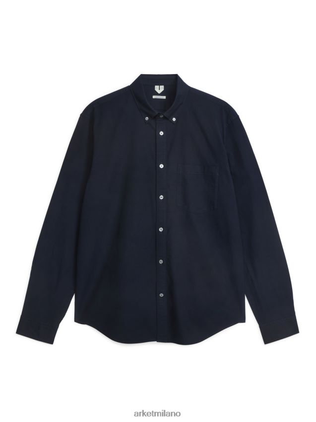 vestiario esso ARKET uomini camicia oxford blu scuro 6F0F6L967