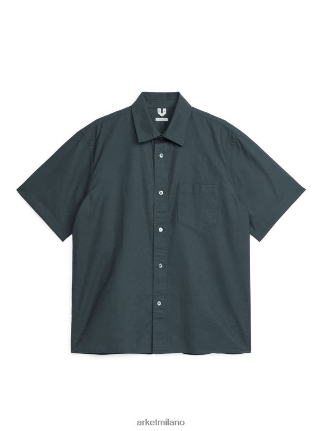 vestiario esso ARKET uomini camicia oxford leggera grigio scuro 6F0F6L956
