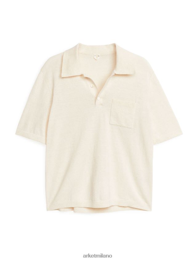 vestiario esso ARKET uomini polo a maniche corte bianco 6F0F6L1014