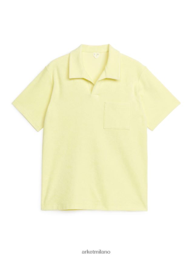 vestiario esso ARKET uomini polo in spugna di cotone giallo 6F0F6L1017