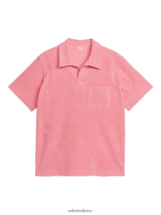vestiario esso ARKET uomini polo in spugna di cotone rosa 6F0F6L1016