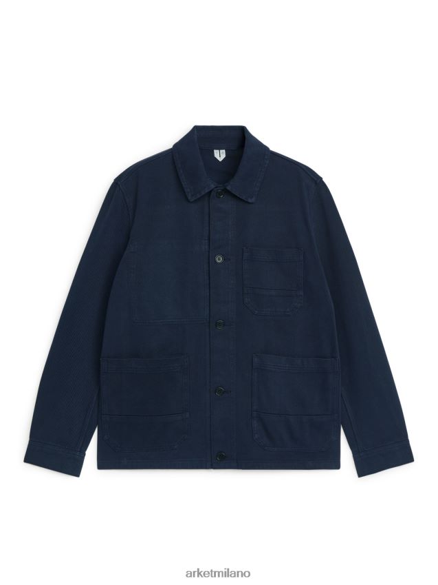 vestiario esso ARKET uomini sovracamicia in twill sovratinto blu scuro 6F0F6L965