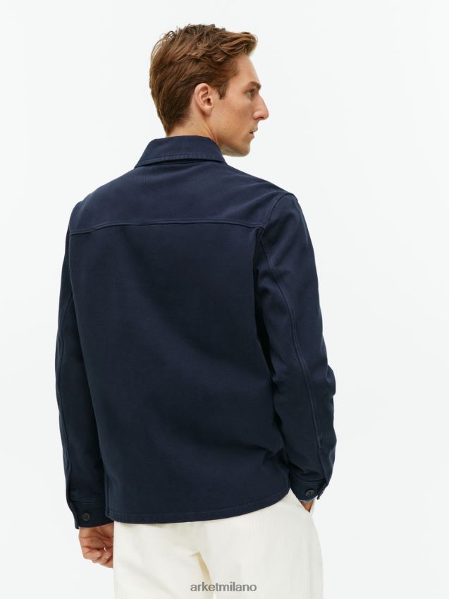 vestiario esso ARKET uomini sovracamicia in twill sovratinto blu scuro 6F0F6L965