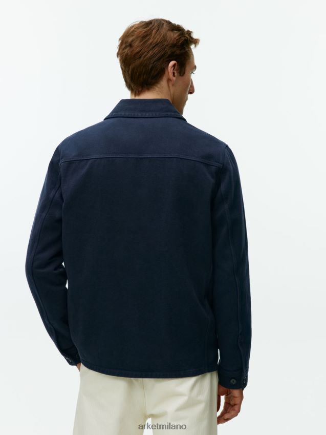 vestiario esso ARKET uomini sovracamicia in twill sovratinto blu scuro 6F0F6L965