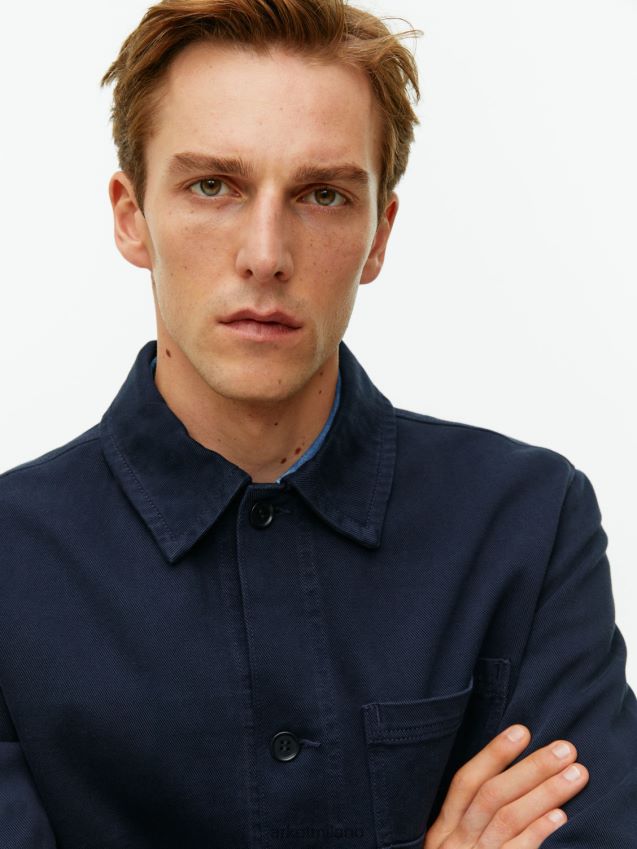 vestiario esso ARKET uomini sovracamicia in twill sovratinto blu scuro 6F0F6L965