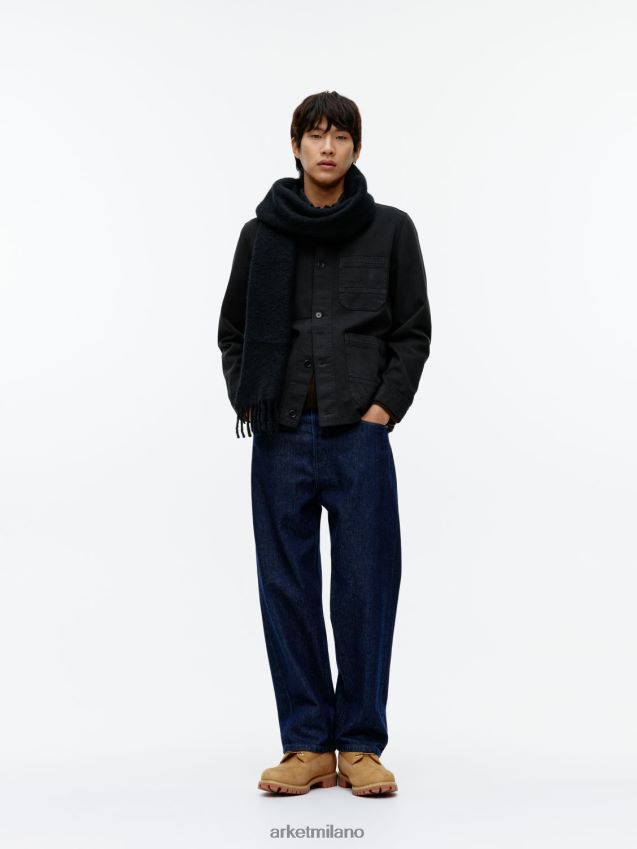 vestiario esso ARKET uomini sovracamicia in twill sovratinto nero 6F0F6L955